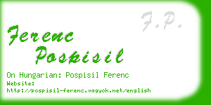 ferenc pospisil business card